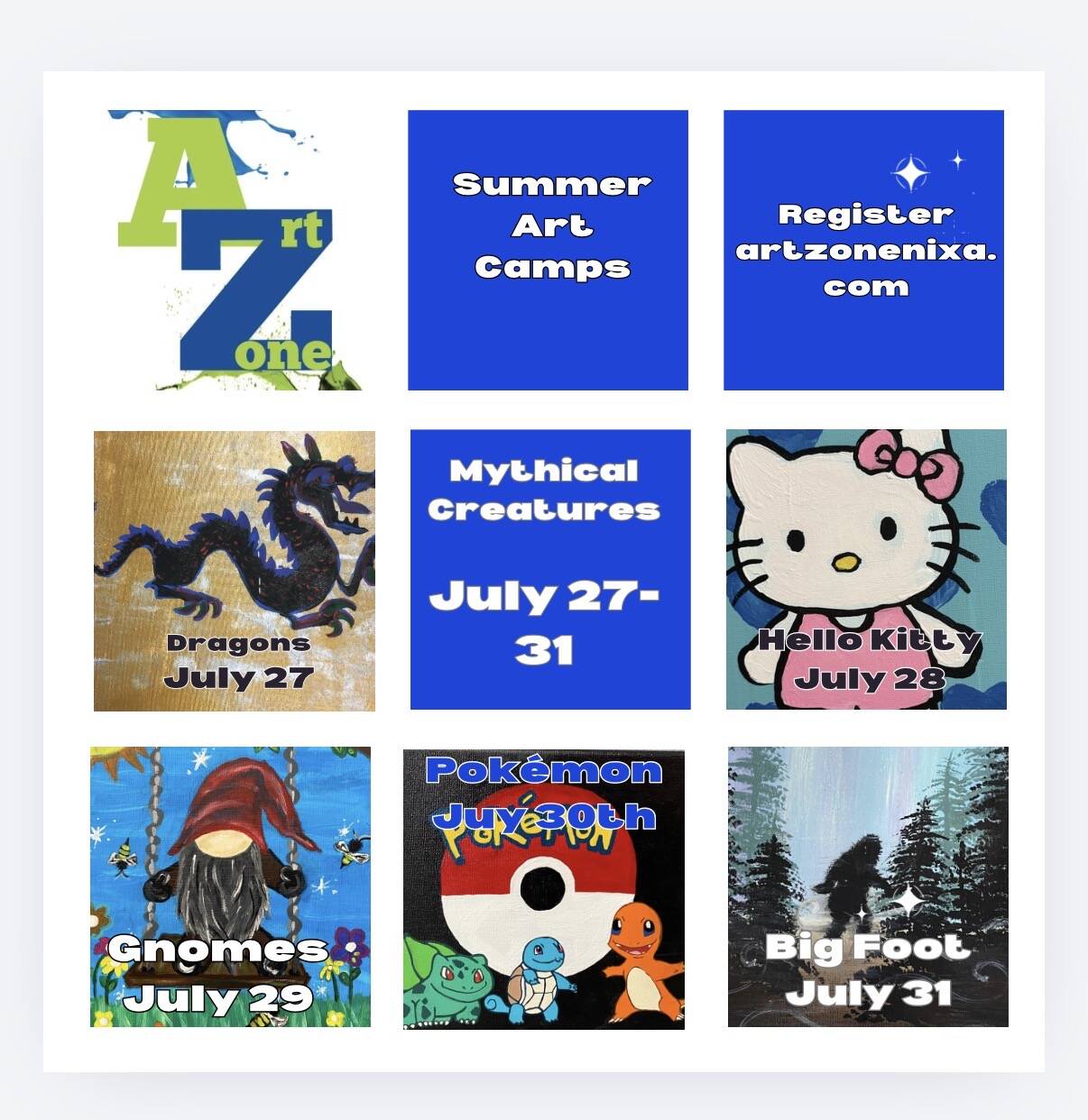 絵画　camp Art Camp | Art Zone Nixa