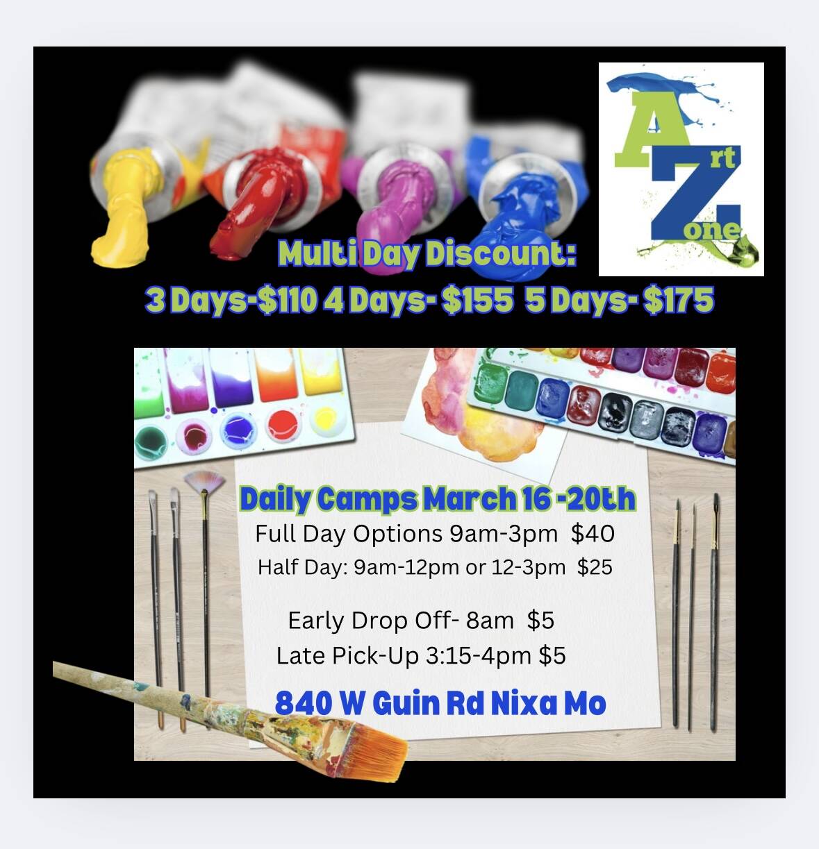 絵画　camp Art Camp | Art Zone Nixa